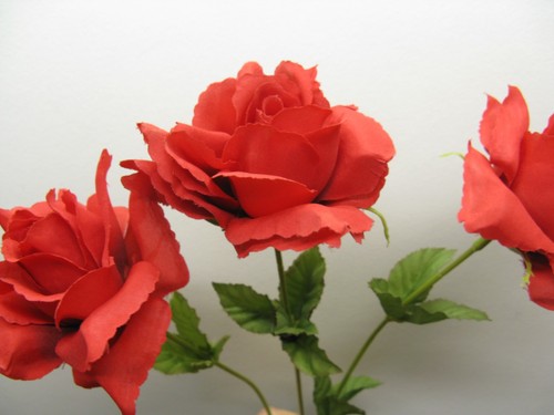 Roses artificielle rouge - roses,