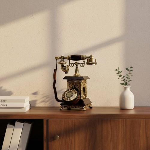 Téléphone fixe rétro - téléphone,