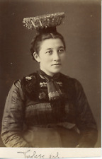 Austria, Alps, Young Woman Zipline, ca.1880, Vintage Albumen Print Vintage 