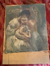 PAINTING PAINTING baby child in arms painter Franco Belgian 1872-42