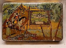 NICE GRAPHICS EMPTY BELGIAN NESTOR GIANACLIS "ROYAL" HINGED CIGARETTE TIN