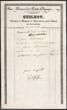 Facture. Magasin de chaussures