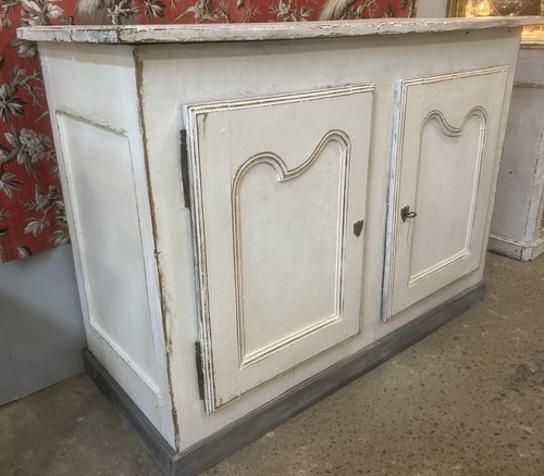 Buffet patiné blanche ancien - patiné,