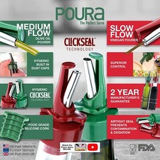 Bouteilles en Verre pour Huiles d’Olive et Vinaigres avec Bec Verseur CLICKSE...