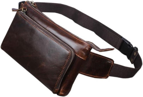 Sac banane cuir - , vintage