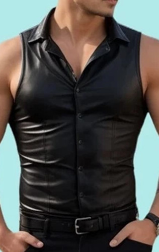 Leather vest men - men, lambskin