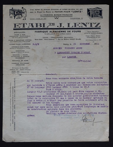 Facture nancy 1930 - nancy,