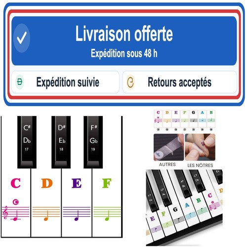Autocollants clavier piano
