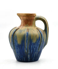 G. Metenier blue sandstone jug by Gannat French ceramic pitcher art deco 