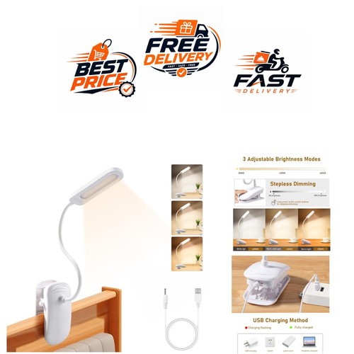 Lampe bureau pince - pince, led
