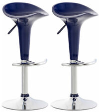 Lot de 2 Tabourets de Bar Saddle avec Assise en Plastique et piètement en Métal