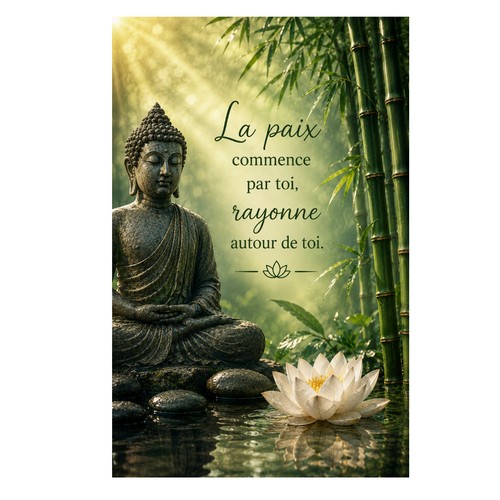 Plaque bouddha méditation - méditation, 30