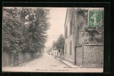 Old postcard Jouy, view taken Rue des Larris 1921 
