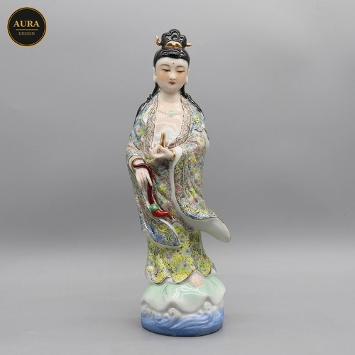 Statue guanyin céramique - statue,