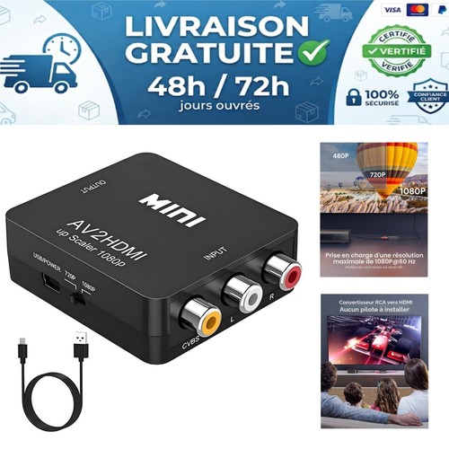 Convertisseur rca vers hdmi - vers,