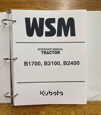 1700 Tractor Workshop Service Manual Kubota B1700 B2100 B2400 - Printed Manual