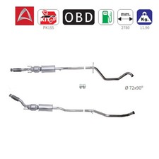 Catalytic Converter Exhaust System for Peugeot 407 2.0 (1997cc)