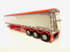 DCP/FIRST GEAR 1/64 SCALE LODE KING GRAIN TRAILER WHITE WITH ORANGE TARP
