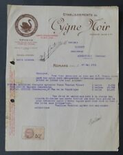 Invoice 1931 CAUSTIC SHOES SWAN NOIR NOVELS old bill invoice 12