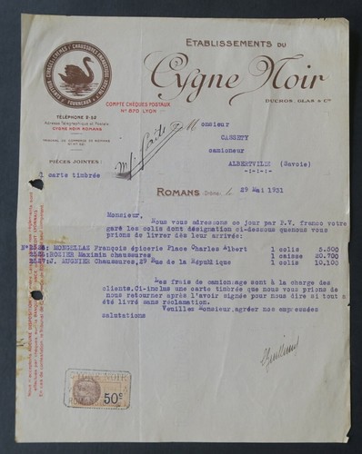 Facture 1931 chaussures - 1931,