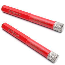 2x Carreaux Foret Ø10mm Diamant Couronne de Forage de Dalles Granit Grès Pierre