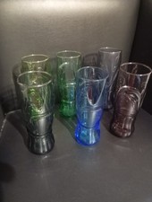 Lot 6 Verres  Coca-Cola Macdo 2008 collector , forme papillon/tulipe tennis rare