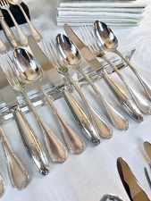 Ménagère Métal Argenté Monogrammes - Style Louis XVI - Christofle - Couverts