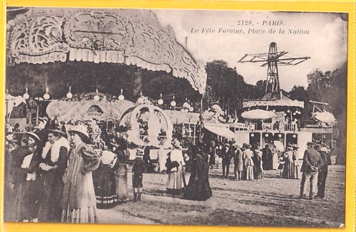 Cpa paris fête foraine - paris,