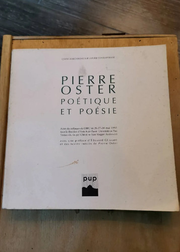 Pierre oster poétique - poétique, et