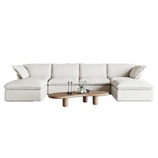 Canapé en U Compressé – Style Chesterfield – Tissu Premium [🎄Christmas Deal ]