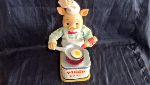 Ancien jouet automate piggy - ancien,