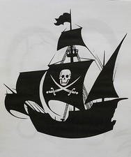 Sticker bateau pirate