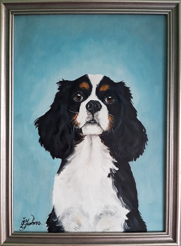 Peinture huile cavalier - peinture, l'huile