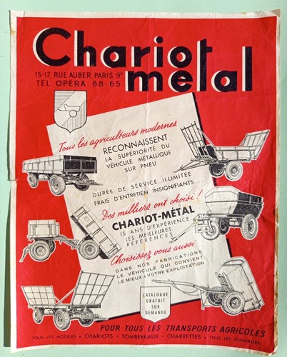 Fiche pub chariot - fiche, chariot-métal