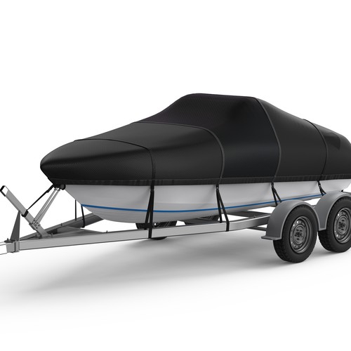 1400d trailerable boat - boat, cover