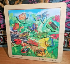 Melissa & Doug Wooden Bug-Insect Scramble Puzzle Interaction 3D 9 Piece 