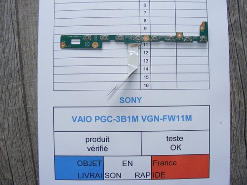 Module boutons pour - sony, vaio