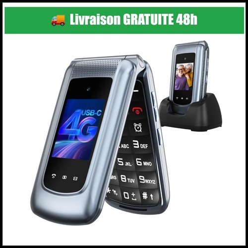Téléphone senior clapet - téléphone, à