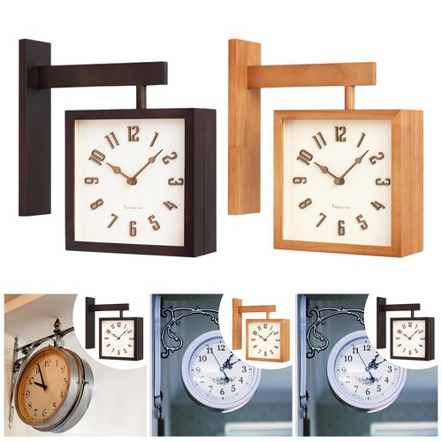 Horloge murale angle double - murale, d'angle