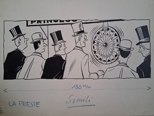 Dessin original non - , signé