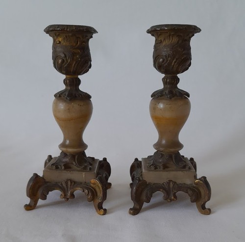 Paire petits bougeoirs - paire, de