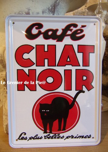 Plaque métal murale café - en,