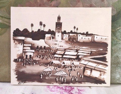 Petit tableau acrylique noir - acrylique,