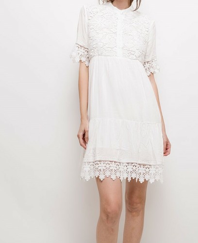 Robe blanche dentelle - robe,