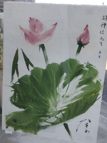 Aquarelle fleur lotus flower