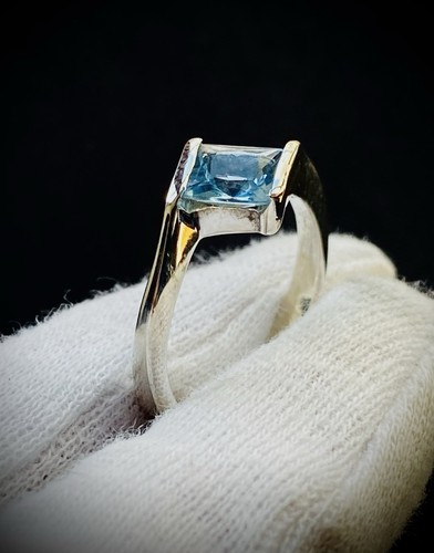 Bague ag925 topaze ou - ⚜️bague,