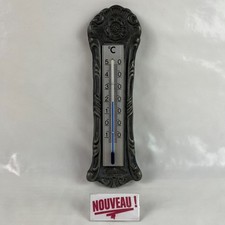 ➜ ANTIQUE pewter thermometer indoor/outdoor baroque rococo from France 20th century
