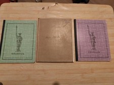 Lot 3 cahiers scolaires anciens 1951-1955 manuscrits géologie géométrie.