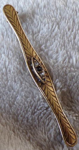 Broche plaqué zircon et - zircon,
