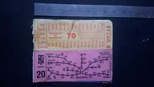 OLD TRAM TICKET NEUCHATEL SWITZERLAND + TRAM LINE PLAN